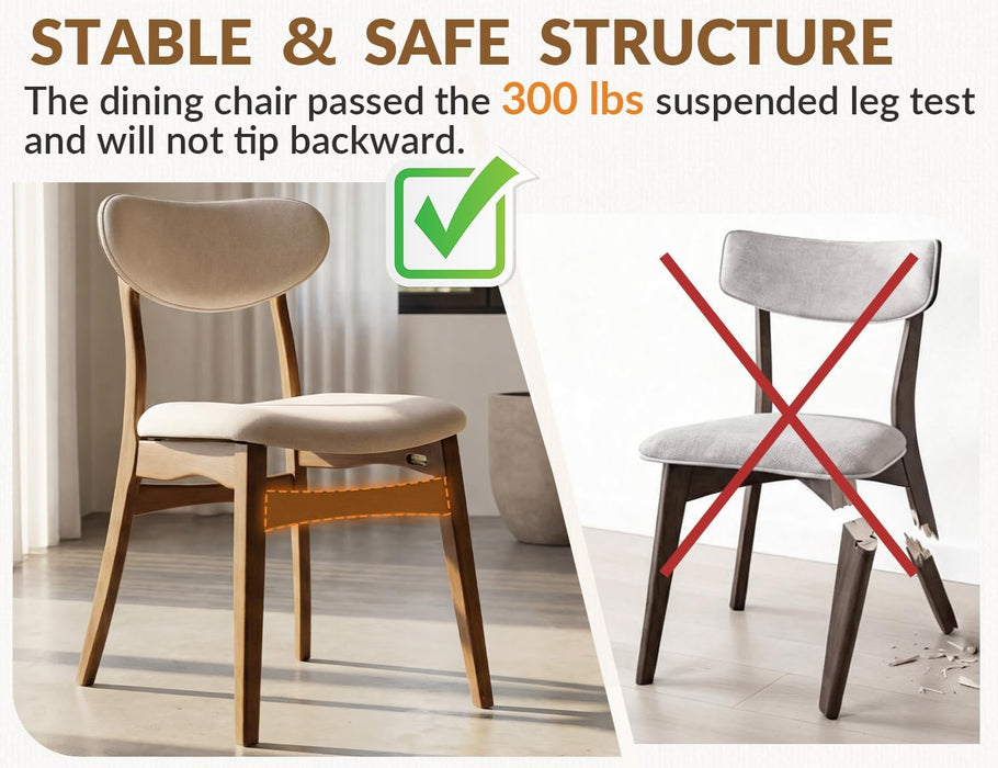 Wooden Dining Chairs Set of 4, Farmhouse Kitchen Chairs