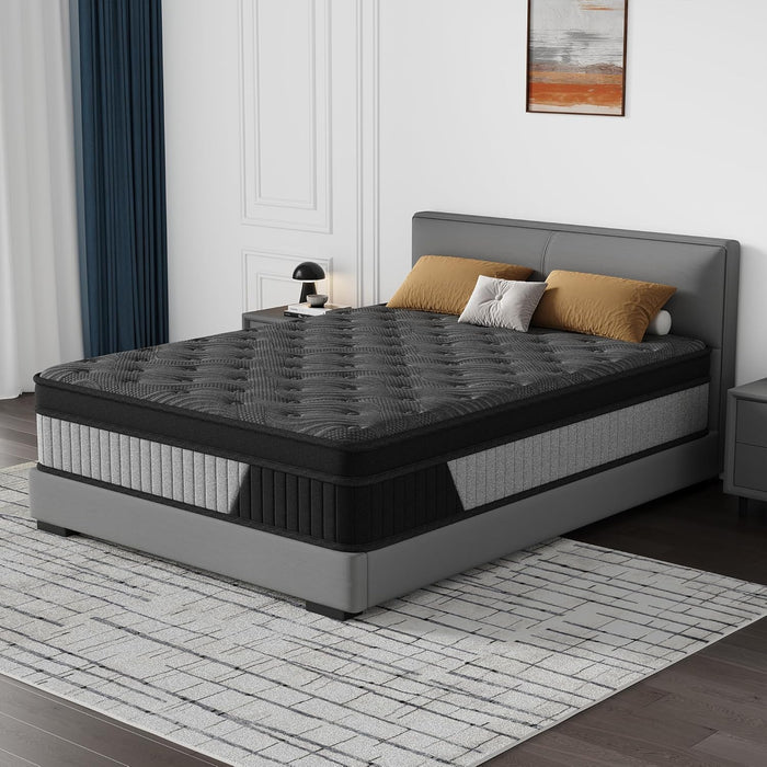 12 Inch Hybrid Mattress -Full Memory Foam & Individual Pocket Springs