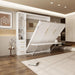 White Queen Murphy Cabinet Bed With DeskStorageSolutions