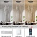 Black 19Inch LED Chandelier Ceiling Fixture Elegant