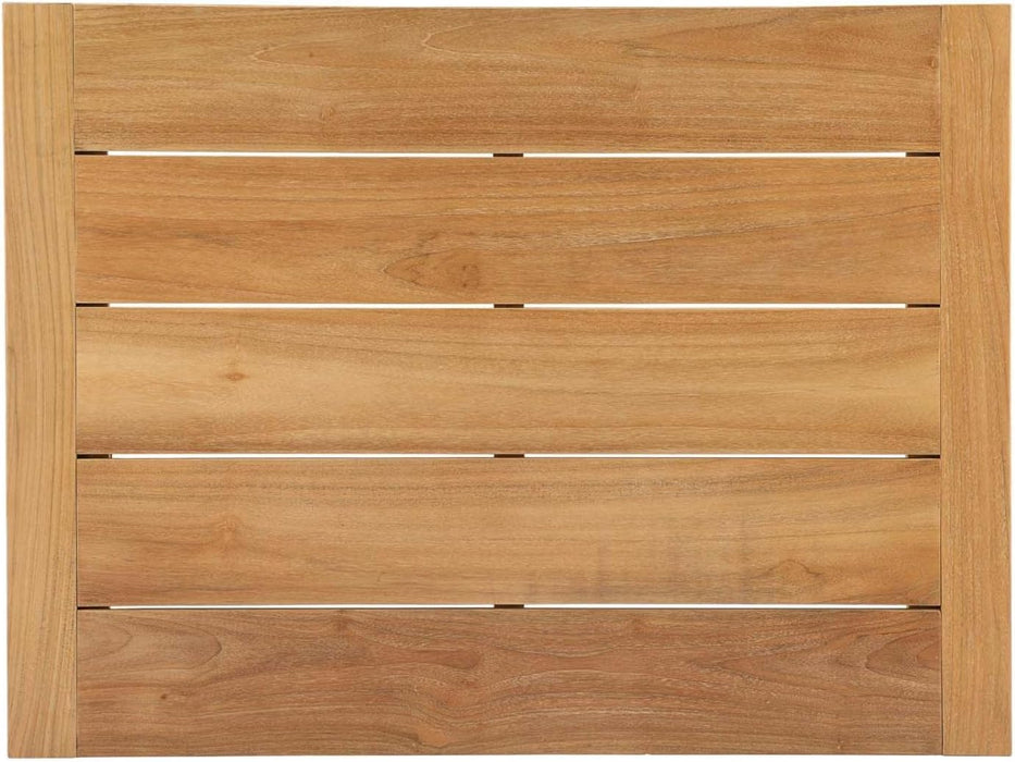 Upland Teak Wood Outdoor Patio 6-Piece Sectional Sofa Set with Cushions in Natural White