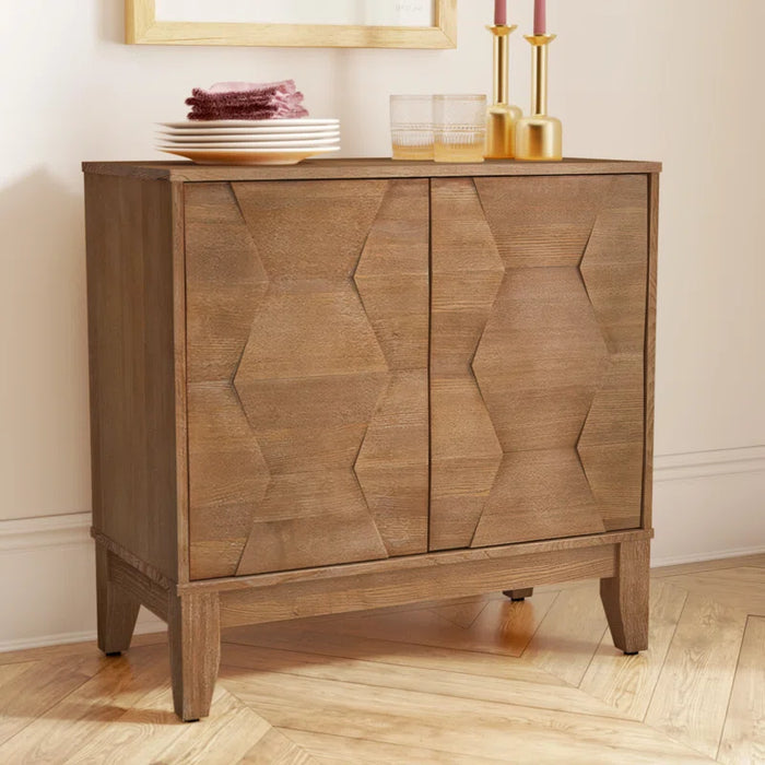 Sara 30.6" Contemporary 2 - Door Storage Cabinet with Adjustable Shelves