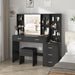 Black Makeup Vanity Desk With IlluminatedMirrorLED