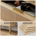 Rattan 9 Drawer Dressers for Bedroom, Tall Dresser with Deep Drawers, Large Chest of Drawers for Closet with Wide Top, Long Wooden Dresser for Living Room, Hallway, Kids Room, Natural