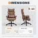 Big and Tall Office Chair with Pocket Spring Cushion,High Back Computer Gaming Chairs with Adjustable Armrests,Executive Desk Chairs with Lumbar Support and Footrest,Pu-Brown