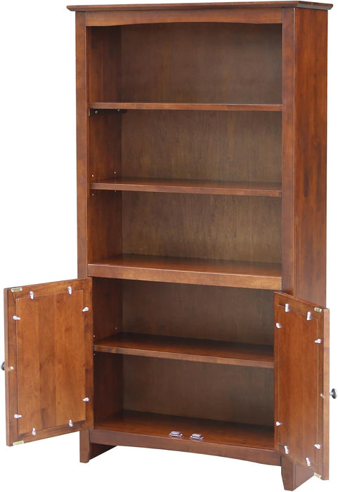 International Concepts 60" Solid Wood Shaker Bookcase in Espresso