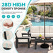 7-Piece HDPE Outdoor Patio Furniture Set with Cushions for Backyard, Porch and Poolside,Black Frame with Khaki Cushion
