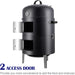 Charcoal Smoker BBQ Grill: Premium Vertical Meat Smokers with Smoke Tube - Barbecue Charcoal Grill Combo for Outdoor Cooking Patio Backyard Grilling Tailgating