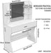 White Makeup Vanity Desk Featuring Illuminated Mirror