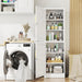 Tall White Metal Pantry Cabinet Sixtyseveninch Locking