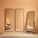 48"X14" Door Hanging Full Length Mirror, Floor Mirror Freestanding,Full Body Mirrors with Adjustable Stand for Bedroom Living Room Cloakroom, Rounded Rectangle, Black