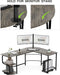 Reversible L Shaped Desk with Large Surface, 69 Inch Sturdy Corner Desk with Storage Shelves, Premium Office Computer Desk Workstation for Home Office Gaming