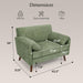 Green Oversized Chenille Accent Chair with Padded Arms