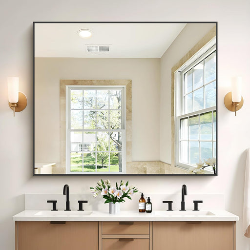 FortyByFortyEightInch Black Elegant Bathroom Mirror
