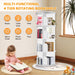 White 4 Tier Rotating Bookshelf Tower StorageSolution