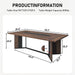 78Inch Large Dining Table for 6 8 People,Wooden Rectangular Kitchen Table W/Waterproof Tabletop,Large Rectangle Furniture W/Adjustable Legs,Brown Dinner Table for Kitchen Dining Room(78In)