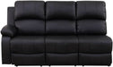 Reclining Sectional Sofa Set, L Shaped PU Leather Recliner Couch with Cup Holder and Storage Console for Home Theater & Living Room, Black