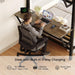 Bunk Bed Twin over Twin, Metal Bunk Beds with Desk & Power Outlet, Heavy-Duty Twin Bunk Beds with Storage Rack, Bunkbeds Frame with Safety Guardrail & Ladders for Juniors, No Box Spring Needed, Black
