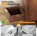 Fluted Dressers Chest of Drawers,57" Fluted Wide Modern Dresser with Metal Handle, Curved Profile Design, Wood Drawer Organizer for Bedroom, Walnut