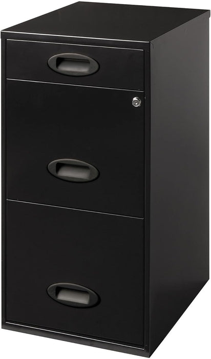 ® SOHO 18"D 3-Drawer Organizer Vertical File Cabinet, Black