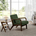 Accent Chair for Living Room, Corduroy Mid Century Modern Reading Armchairs with Lumbar Pillow for Bedroom, Decorative Sofa Chair for Adult Dark Green/Set of 2
