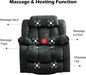 Heated Rocker Recliner with Massage, 360° Swivel