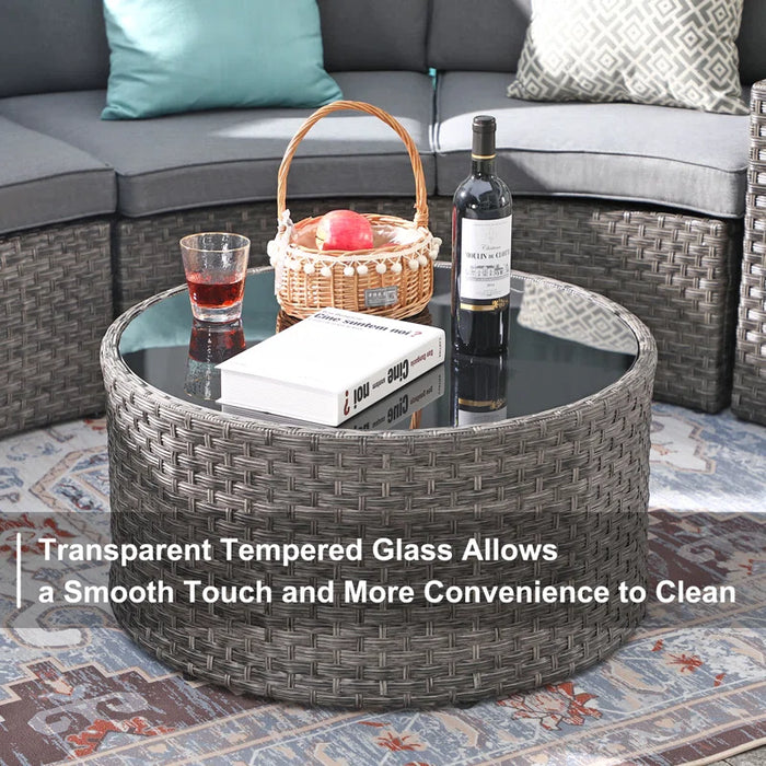 Rasmus 7 Piece Rattan Sofa Seating Group with Cushions