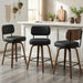 Swivel Bar Stools Set of 2, 26" Counter Height, Black