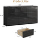 High Gloss Dresser for Bedroom, 60.2" Wide 9 Drawer Dresser, Black