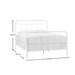 Dorley Farmhouse White Metal Queen Bed (64.76 in W. X 53.54 in H.)