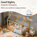 Twin Size NaturalWood PlayhouseStyle Bed Guardrails