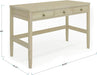 Rhett Home Office Desk with 3 Drawers and Tapered Legs in Black with Oil Rubbed Bronze Hardware