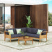 Trishul Acacia 5 - Person Modular Patio Conversation Sets with Cushions