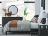 Signature Design by Ashley Cadmori Modern Queen Upholstered Platform Bed, Foundation or Box Spring Not Needed, Black & White
