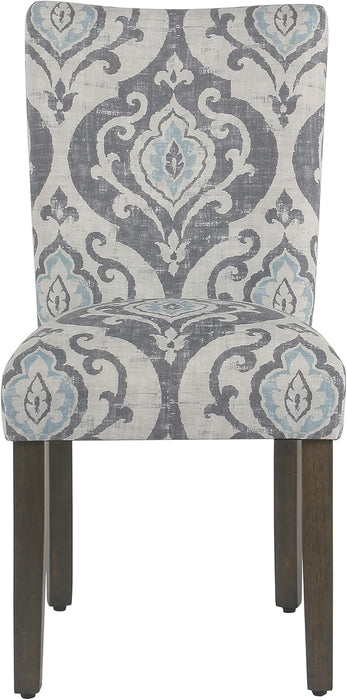 Parsons Classic Upholstered Accent Dining Chair, Set of 2, Suri Blue