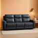 Signature Design by Ashley Mindanao Contemporary Leather Match Upholstered Power Reclining Sofa with Adjustable Headrest and USB Ports, Gray