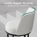 26" White Counter Height Bar Stools Set of 4, Anti-Pinch Swivel