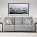 Biscoe Casual UV Resistant Power Reclining Sofa with Adjustable Headrest and USB Ports, Light Gray