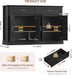Sideboard Buffet Cabinet with Storage, Black Coffee Bar Cabinet