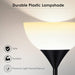 Floor Lamp, Standing Lamp, Torchiere Floor Lamp with Adjustable Reading Lamp, 71" Tall Pole Lamps, 3 Way Switch, Plastic Lampshade, Corner Floor Lamps for Living Room, Bedroom(E26 Base, No Bulb)-Black