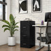 Vertical File Cabinet, 3-Drawer, Letter/Legal, Locking, Black