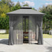 8x8Ft Durable Outdoor Gazebo With Mosquito Netting