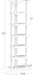 FortySevenInch White LED Bookcase With Ambient Lights