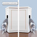The Refined Litter Box - Wood Cat Litter Box Enclosure Cabinet with Drawer, Modern Style