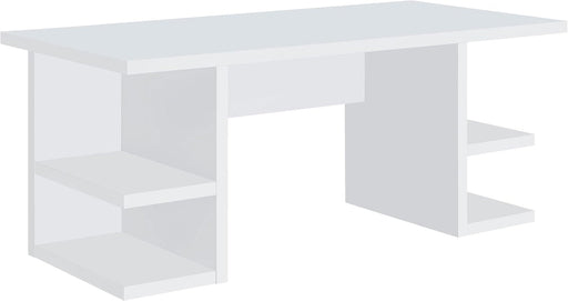Alice 71" Modern Home Office Desk with Storage, 4 - Shelf Contemporary Engineered Wood Computer Desk, White - ShipItFurniture
