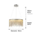 Ceiling Chandelier Gold Chains Remote Modern Tassel Aluminum Chain Led Pendant Light Kitchen Living Room Decoration Hanging Lamp