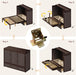 Queen Murphy Bed Cabinet With HiddenStorageDrawers