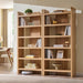 72" Bookcase Open Display Storage Organizer, Modern Bookshelf，Natural