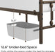 Queen Metal Platform Bed Frame, Victorian Headboard & Footboard