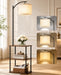 Floor Lamp with Table, Side Table for Living Room, 3 CCT 9W LED Bulb